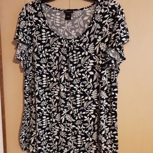 Ann Taylor Xl Floral Print Top